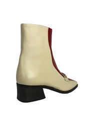 Bitone Welt Sole Boot - Cream/Red
