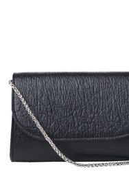 Didi Clutch Mini - Black Pinatex - Metallic Black Pinatex