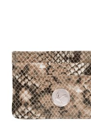 Mia Card Case - Python - Beige Python