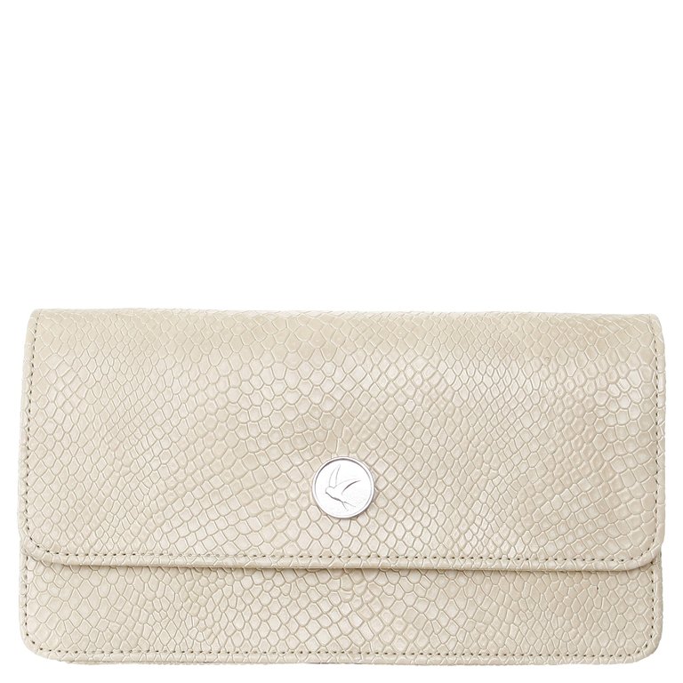 Sara Chain Wallet Purse - Cream - Cream