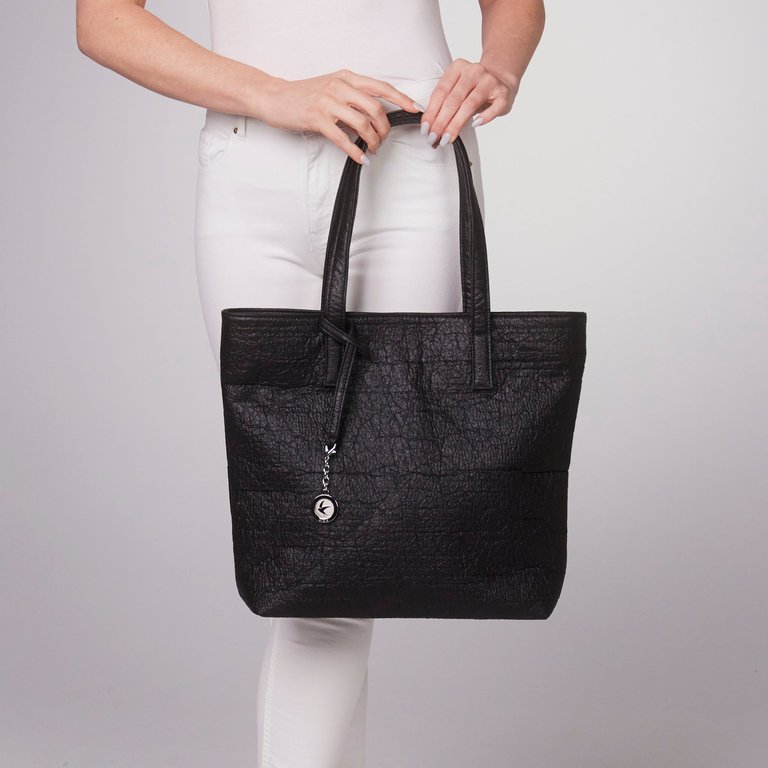 Simma Tote - Black Pinatex