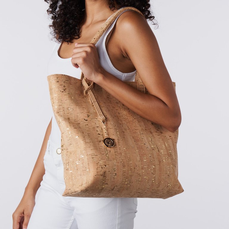 Simma Tote - Gold Cork - Gold Speckled Cork