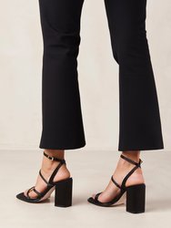 Alexa Silky Black Sandals