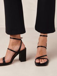 Alexa Silky Black Sandals