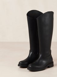 Carson Black Vegan Leather Boots - Black