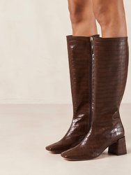 Chalk Alli Black Vegan Leather Boots