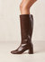 Chalk Alli Brown Vegan Leather Boots - Alli Brown