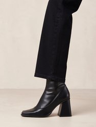 Clover Vegan Leather Ankle Boots - Black