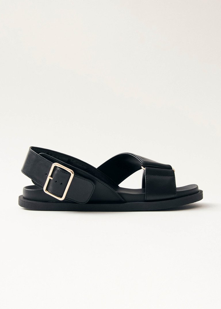 Rhys Vegan Leather Sandals - Black