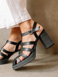 Rollers Black Sandals