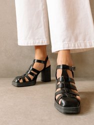 Rollers Black Sandals