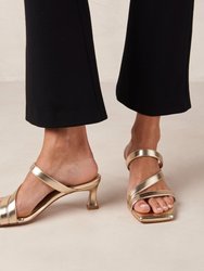 Sonny Shimmer Light Gold Vegan Leather Sandals