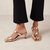 Sonny Shimmer Light Gold Vegan Leather Sandals