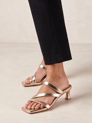 Sonny Shimmer Light Gold Vegan Leather Sandals