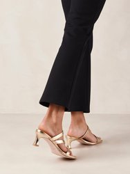 Sonny Shimmer Light Gold Vegan Leather Sandals