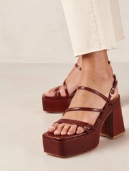 Talina Umber Brown Vegan Leather Sandals