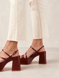 Talina Umber Brown Vegan Leather Sandals