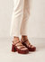 Talina Umber Brown Vegan Leather Sandals