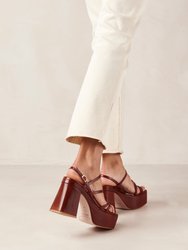 Talina Umber Brown Vegan Leather Sandals