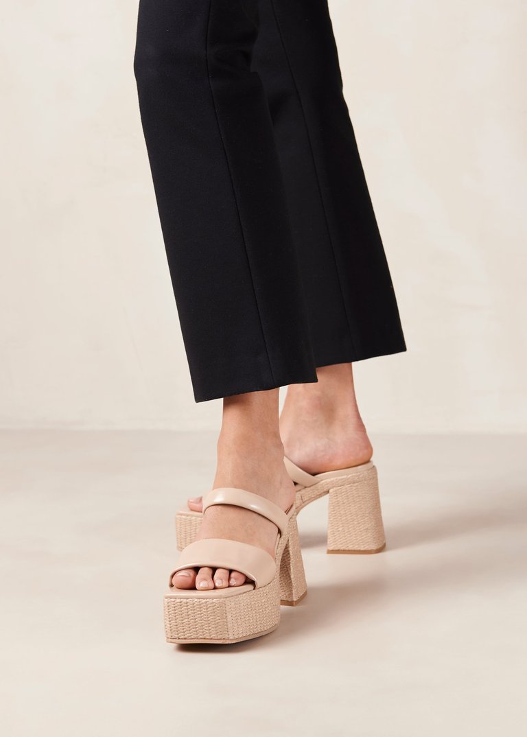 Viviana Lucid Tahini Beige Vegan Leather Sandals