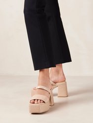 Viviana Lucid Tahini Beige Vegan Leather Sandals