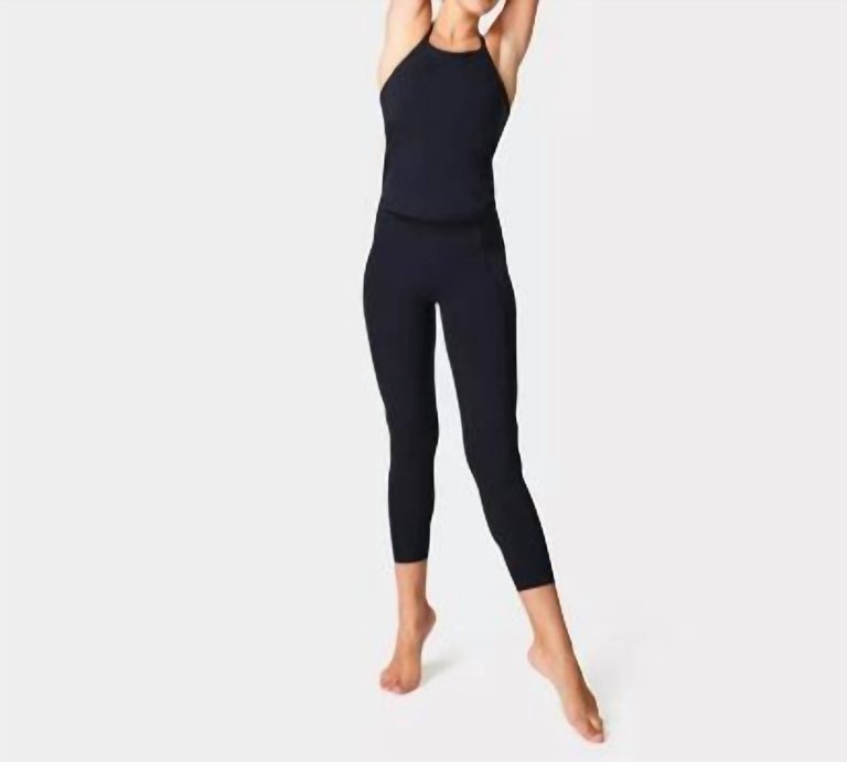 Super Soft 7/8 Yoga Leggings In Black - Black