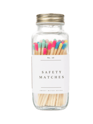 3.75" Multicolor Rainbow Safety Matches - 60 Count 
