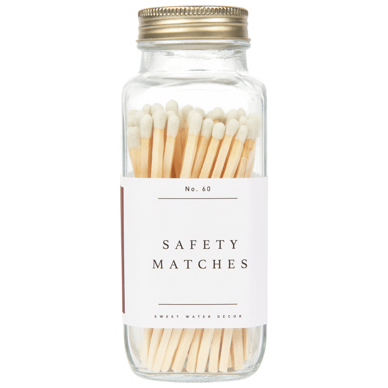 3.75" White Safety Matches - 60 Count