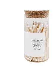 4" Medium Hearth White Matches - 100 Count