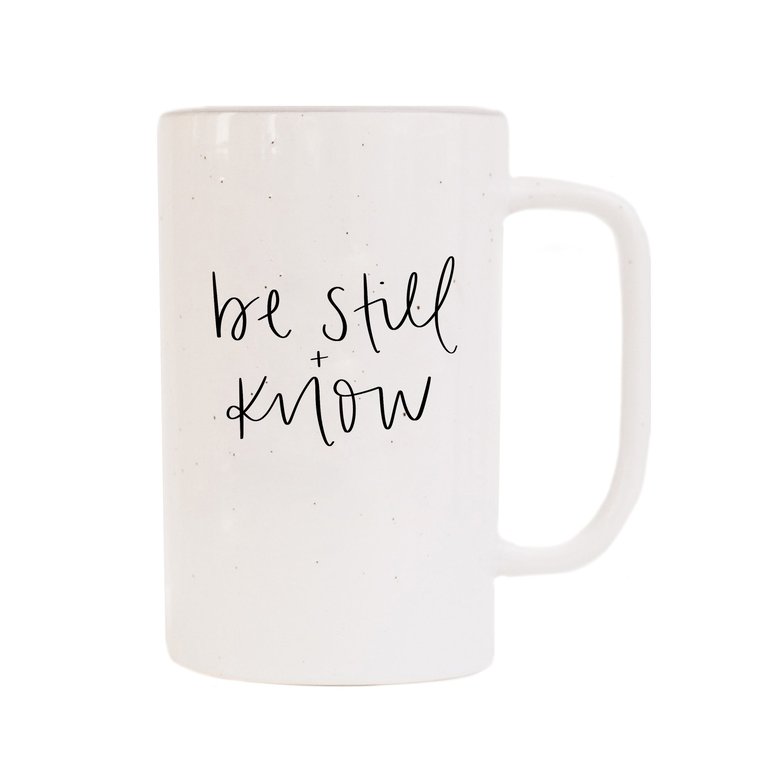 Be Still & Know Tall Coffee Mug - Sweet Water Decor