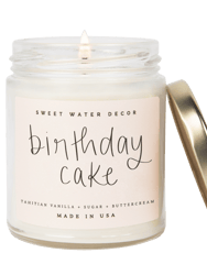 Birthday Cake Soy Candle - Clear Jar - 9 oz - Clear