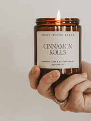 Cinnamon Rolls Soy Candle - Amber Jar