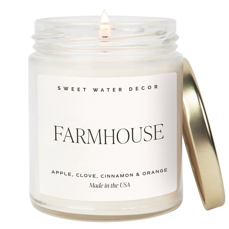 Farmhouse Soy Candle - Clear Jar - 9 oz
