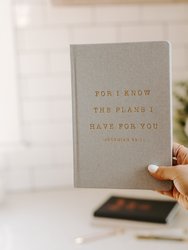 For I Know The Plans I Have For You Jeremiah 29:11 Fabric Journal