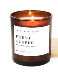 Fresh Coffee Soy Candle | 11 oz Amber Candle - Amber