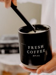 Fresh Coffee Soy Candle 12 oz - Black Stoneware Jar