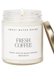 Fresh Coffee Soy Candle - Clear Jar - 9 oz