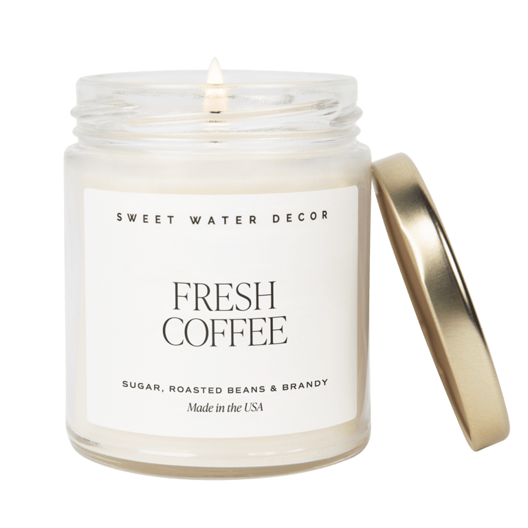 Fresh Coffee Soy Candle - Clear Jar - 9 oz