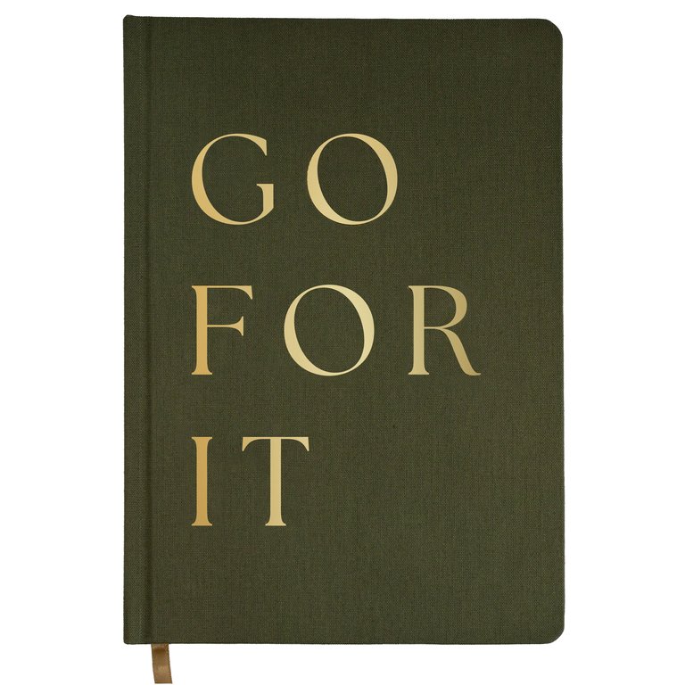 Go For It Fabric Journal - Olive