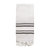 Haley Turkish Cotton + Bamboo Hand Towel - Two Stripe - Natural/Black
