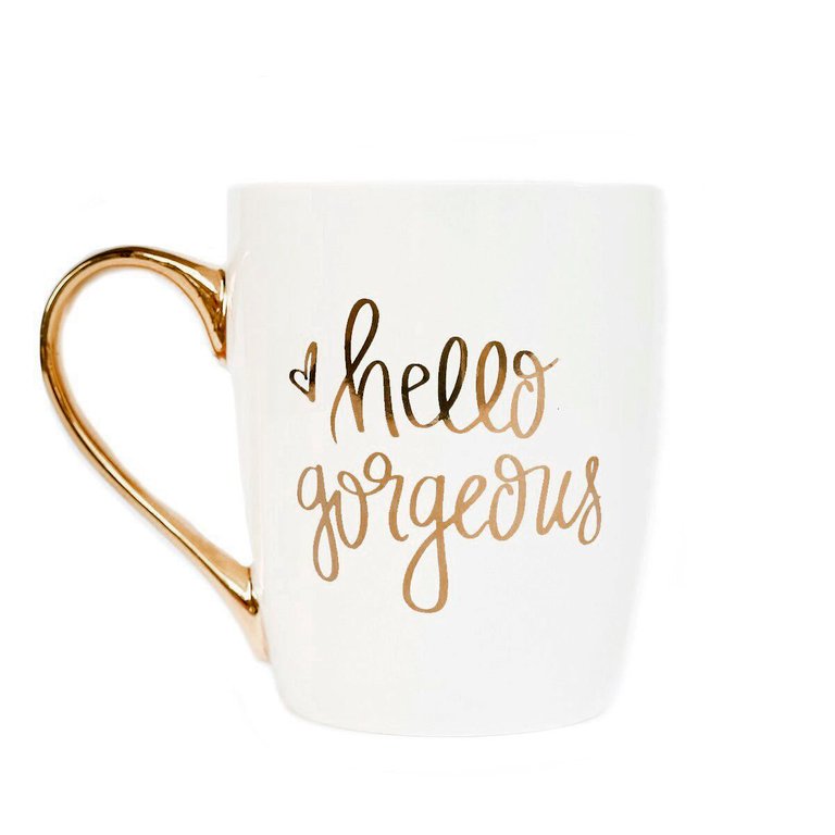 Hello Gorgeous Gold Coffee Mug