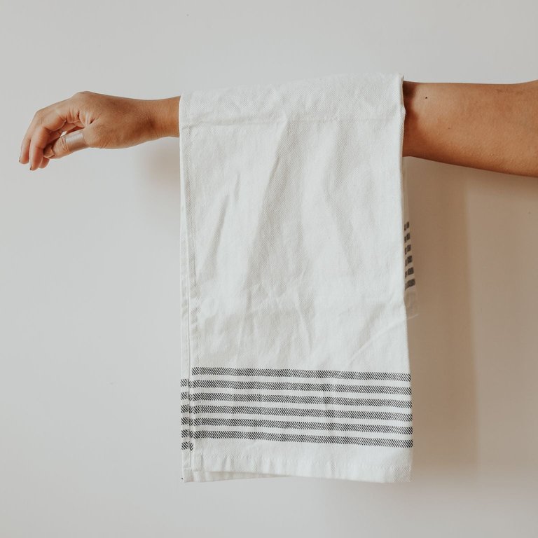 Horizontal Striped Tea Towel- Six Stripes