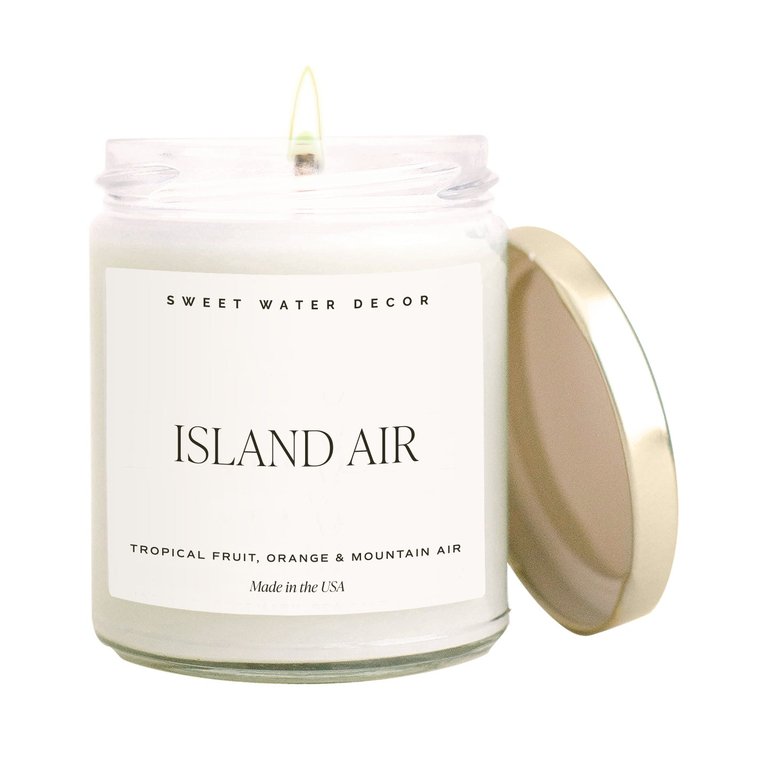 Island Air Soy Candle - Clear Jar - 9 oz - White