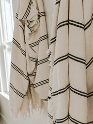Kate Turkish Throw Blanket - Two Stripe