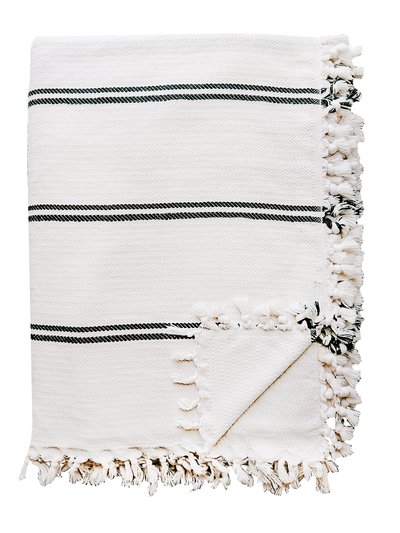 Sweet Water Decor Kate Turkish Throw Blanket - Two Stripe product