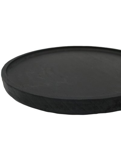 Sweet Water Decor Large Black Wood Tray | Round product