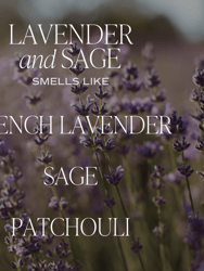 Lavender And Sage Soy Candle - Amber Jar - 9 oz