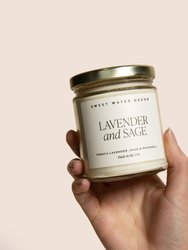 Lavender and Sage Soy Candle - Clear Jar