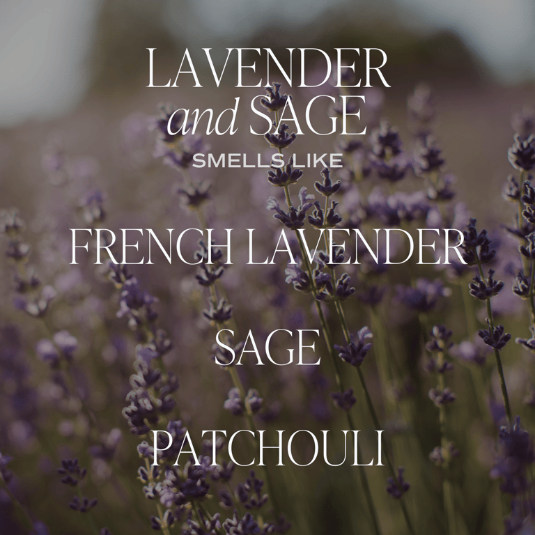 Lavender and Sage Soy Candle - Clear Jar