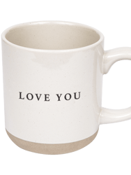 Love You 14oz. Stoneware Coffee Mug - Cream